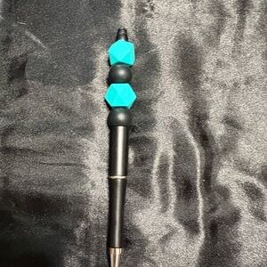 Elegant Black and Teal Art Pen
